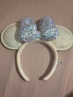 ミニースパンコールカチューシャ ラメ入り 青紫