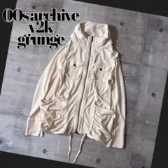 00s volume neck sweat blouson y2k goa系