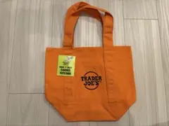 TRADER JOE'S オレンジ ミニトートバッグ