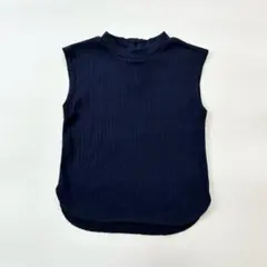 GLOBAL WORK ノースリーブ リブシャツ ネイビー 110㎝ 120㎝のサムネイル