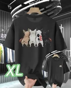 【プレミアムT】黒・XL《Tesブルドッグ》ポリエステル★オーバーサイズ■両面のサムネイル
