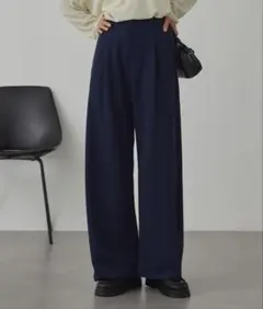 MONO-MART 速乾 × 洗える カーブタックワイドスラックス