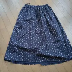 値下げしました‼️SM2ボトムスネイビー 花柄 フレアスカート コットン(美品)