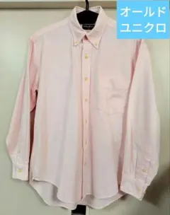 [レア]オールドユニクロ OLD UNIQLO ボタンダウンシャツ S　ピンク