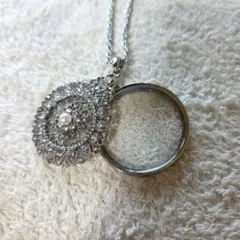 ルーペ付きペンダント ネックレス シルバーカラー上品✩.*˚のサムネイル