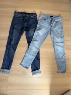スキニーデニムパンツ 2本セットのサムネイル