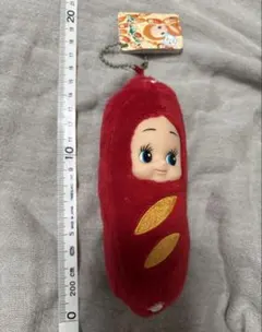 ソーセージコスチューム　キューピー　ぬいぐるみ マスコット キーホルダー 平成