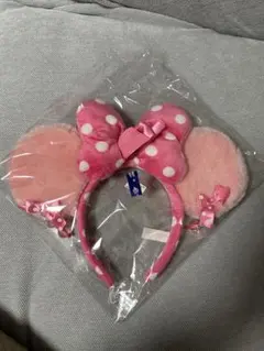 東京ディズニーリゾート カチューシャ ピンクイヤリング ミニー水玉ミニパル