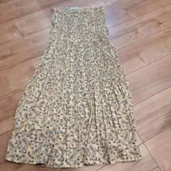 ♡ ユニクロ イネス♡ プリーツ ロング スカート ♡ M ♡ ベージュ系 ♡のサムネイル