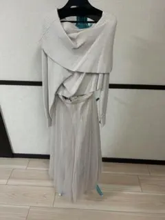 【23AW】SNIDEL スナイデル ドットチュールコンビニットワンピース 0