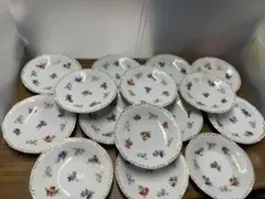 リチャード ジノリ オータムフラワー プレート 小皿 豆皿 2枚 金彩