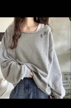 JaVa. グレー スウェット トレーナー