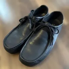 クラークス/ワラビー ブラック/ スムースレザー/ウォータープルーフ