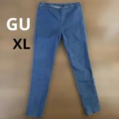 GU スキニーデニムパンツ ブルー XLサイズ