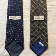 Christian Dior & courrèges ネクタイ2本セット