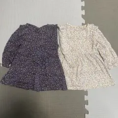 UNIQLOベビー 花柄 ワンピース 80㎝　2点セット