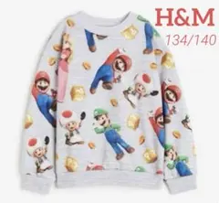 H&M 新品 マリオオーバーサイズスウェットトレーナー134/140