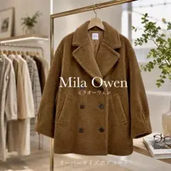 ミラオーウェン☆MilaOwen 金釦ミドル丈コート コートラボ限定 - メルカリ