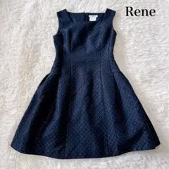 美品 Rene ルネ ノースリーブ ドッキングワンピース ネイビー 34 2026年最新】rene ルネ ワンピースの人気アイテム - メルカリ