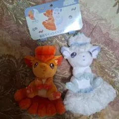 ポケモン にたものどうし 磁石でくっつくペアマスコット ロコン＆アローラロコン