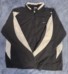 NIKE 90s ナイロンジャケット ブラック ホワイト ヴィンテージ 古着