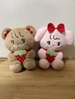 mikko illustrations いちごBIGぬいぐるみ