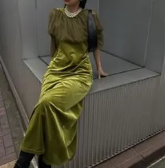 AMERI VINTAGE ベロア チュール ドレス Sのサムネイル