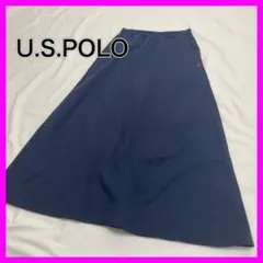 U.S.POLO ASSN スウェット ロングスカート フレア ネイビーのサムネイル