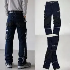 90s ヴィンテージオーバーオール ギミック リフレクター テック 古着 