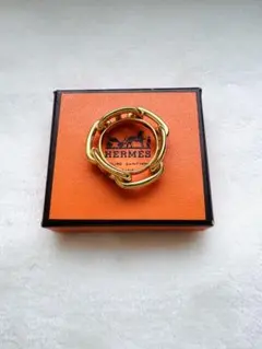 HERMES エルメス ルカデ シェーヌダンクル ゴールド スカーフリング 箱