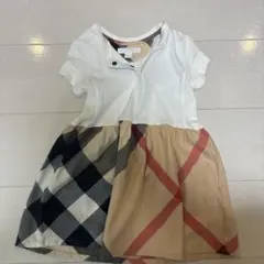 BURBERRY 半袖チェック柄ワンピース 95cm
