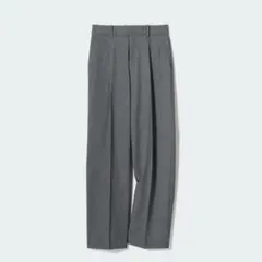 UNIQLO タックワイドパンツ　グレー XSサイズ