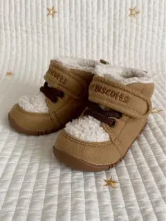 美品ミキハウス　HOT BISCUITS ベビーブーツ ブラウン13.0cm