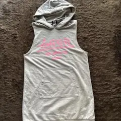 ANAP GIRL フード付きタンクトップ グレー