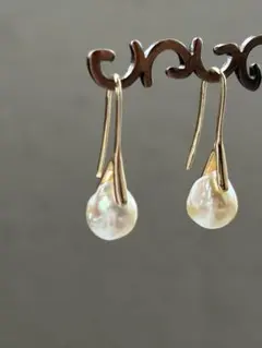 あこや真珠 バロック フックピアス パールピアス