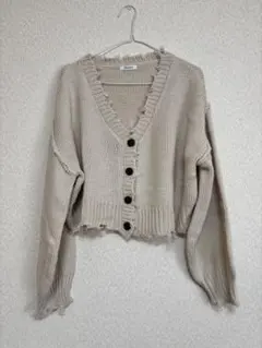 【最終値下げ！】INGNI ベージュ Vネックニットカーディガン