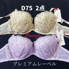 D75 トリンプ　プレミアムレーベル　ブラジャー　2点