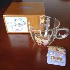 ディズニーシー ダッフィー ハート型ガラスボウル3点セット  マグカップ