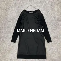 【MARLENEDAM】異素材 ニットワンピース 羊毛カシミヤ ポケットありのサムネイル