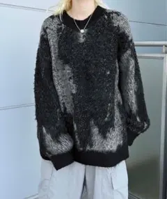 sedagcle ジャガードシャギーニット　ブラック