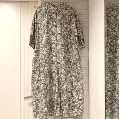 SM2 サマンサモスモス　コットンワンピース　花柄　ナチュラル　バンドカラー