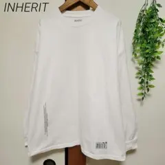 INHERIT インヘリット 長袖 カットソー 白 ホワイト Mサイズ