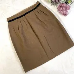 Ballsey tomorrow⭐️Aライン　タイトスカート　総柄　ウール混　S