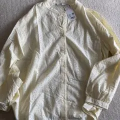 UNIQLO エンブロイダリーブラウス XXL イエロー 100%コットン