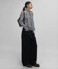 BLACK UPソルドワイドコットンパンツ ユニセックス