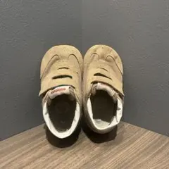 ミキハウス✖️ミズノ　ベージュ イエロー 15cm キッズシューズ