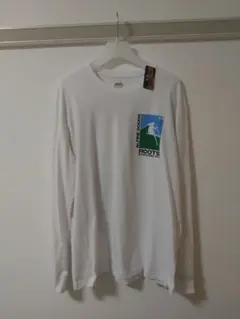 【新品】カナダ　Roots　プリント長袖カットソー　Mサイズ