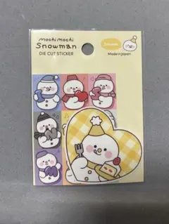 (黄色)スノーマンステッカー