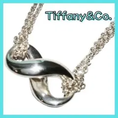美品　ティファニー 　インフィニティ ダブルチェーンネックレス　 シルバー925