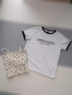 Tシャツ 花柄キャミソール 2点セット　GRL